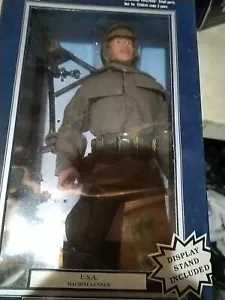 Soldiers of The World - 12" Korean War US MACHINE GUNNER NIB - 2000 w/Stand K3 - Picture 1 of 1