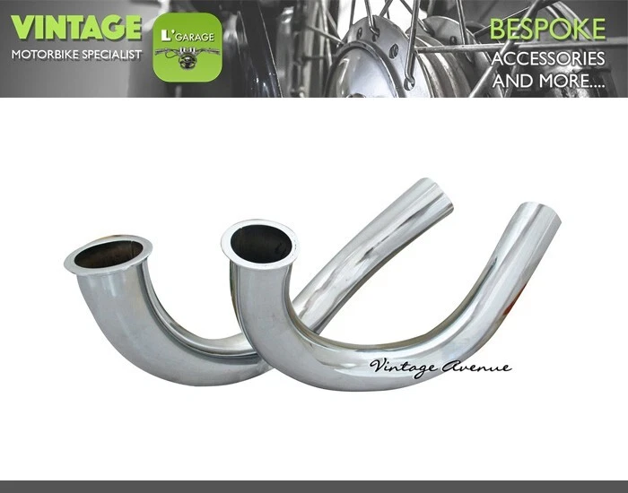 TUBO DE CABEZAL SILENCIADOR ESCAPE YAMAHA YDS2 DS2 YDS3 DS3 YM1 [EY7/EY8] *ACERO CROMADO Foto 1 de 4