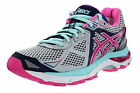 ASICS Running Gym Shoes Womens Sz 7.5 Gray Blue Pink T550N