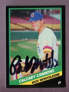 Calgary Cannons CMC 1988 #3 Rich Monteleone autografiado firmado automático - Imagen 1 de 1