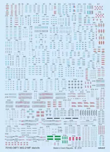 D72015 MiG-21MF stencils 1/72 Eduard - Foto 1 di 1