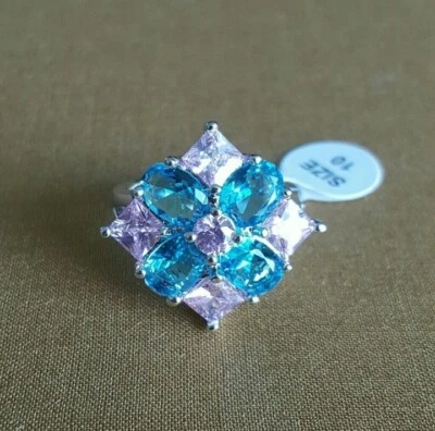 Anillo de turmalina rosa claro y apatita Foto 1 de 4