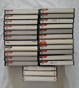 Bundle of 25 TDK / Sony used cassette tapes 60 and 90 minutes Tested - Picture 1 of 11