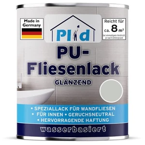 Fliesenlack 0,75l Lichtgrau glänzend, für ca. 8m² / Fliesenfarbe Lack Küche/Bad - Bild 1 von 1