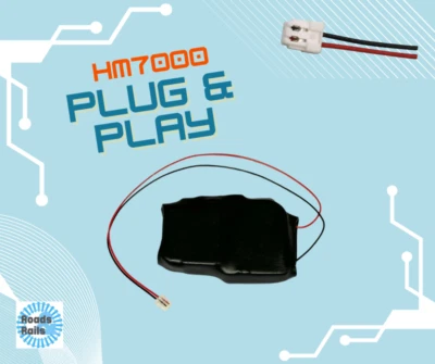 ROADS AND RAILS 30x20x4 iPhone DCC Sound Lautsprecher mit Hornby HM7000 Stecker (8 Ohm)