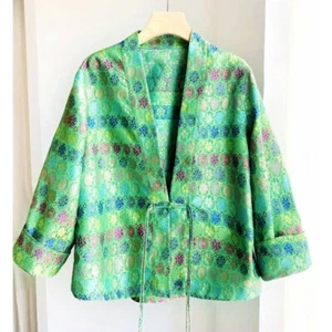 Blazer Jacket Women Size 8 10 12 14 Medium Large Vintage Traditional Chinese New - Picture 1 of 27