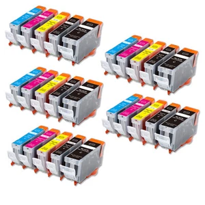 25 PK Printer Ink + Chip for Canon PGI-5BK CLI-8 iP4200 iP4500 MP500 FAST SHIP - Picture 1 of 1