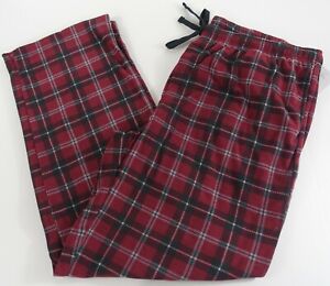 Men Pajama Pants XLT Big and Tall Extra Soft Fleece Pockets Wine Plaid