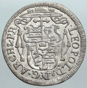 1729 AUSTRIA Salzburg PRINCE ARCHBISHOP ANTON FIRMIAN Silver 4 Krzer Coin i89045 - Picture 1 of 3