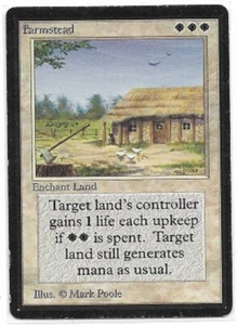 MTG Magic Karten 1x Farmstead Beta Moderate Play, Englisch - Bild 1 von 2