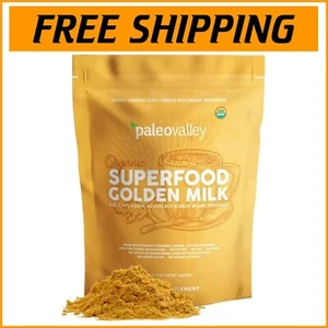 Organic Superfood Golden Milk Powder with Turmeric & Whole Mushrooms - 15.7 oz - Picture 1 of 9
