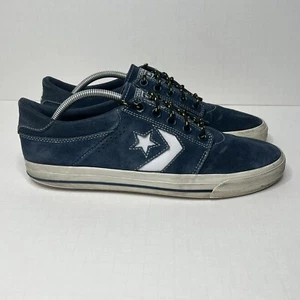 Converse Cons dunkelblau Wildleder Low-Top Skateboard Turnschuhe Schuhe Herren Größe 10,5 - Bild 1 von 10