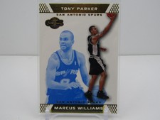MARCUS WILLIAMS/ TONY PARKER 2007-08 TOPPS CO-SIGNERS GOLD! #50/89! SPURS!