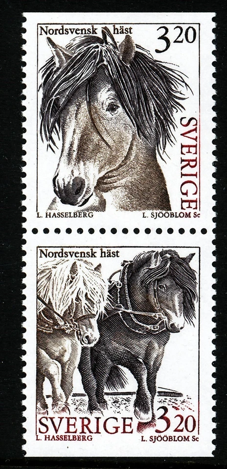 Suecia 1994 cpl set caballos. MNH Foto 1 de 1