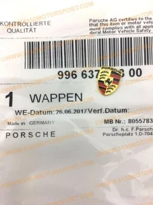 Llavero original Porsche 911 996 986 Boxster emblema de escudo de color 99663744300 - Imagen 1 de 3