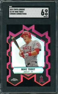 DIE CUT SGC EX-MT CHROME CONNECTIONS TROUT 2013 TOPPS CC-MT MIKE GRADED 6 *TPHLC - Picture 1 of 6