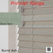 TOP QUALITY PREMIER RANGE WOODEN VENETIANS WITH TAPES IN 50MM SLATS ONLY