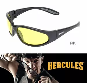 Hercules 24 UNBREAKABLE SUNGLASSES-TRANSITIONAL PHOTOCHROMIC LENS Yellow/Smoked - Picture 1 of 2
