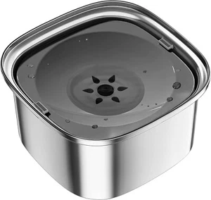 3L Dog Water Bowl 101oz Stainless Steel Dog Bowl No Spill Large Capacity Dog Foo - Picture 1 of 7