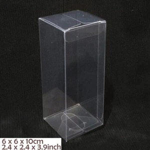 PVC Clear Simple Storage Case 10 Pcs 6x6x10cm Gift Transparent Packing Boxes - Picture 1 of 3
