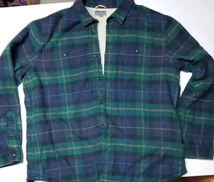 LL Bean Signature Xl Organic Cotton Jacket Lined Flannel 51%Acrylic 49%Polyester - Picture 1 of 9