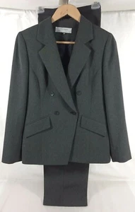 Tahari Arthur S Levine Zweireiher HOSENANZUG grau 2-teilig gefüttert Gr. 6P NEU - Bild 1 von 12