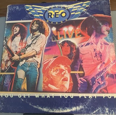 REO Speedwagon Live You Get What You Play For Record 2-LP Vinyl READ* TESTED**** - Image 1 of 4