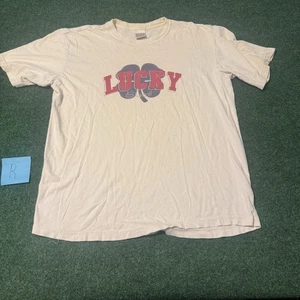 Vintage Lucky Brand T Shirt Clover Logo Made in USA Men’s Size M - Picture 1 of 6