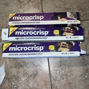 Vintage Microcrisp Mikrowelle Crisping Browning Wrap As Seen on TV Lot of 3 Open - Bild 1 von 10