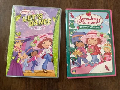Strawberry Shortcake - Berry, Merry Christmas (VHS, 2003) Clamshell + Lets Dance - Image 1 of 4