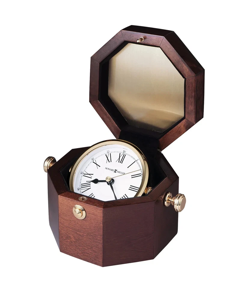 Nuevo - Howard Miller - Reloj de escritorio de latón Oceana - Modelo 645-575 - en caja de madera Foto 1 de 1