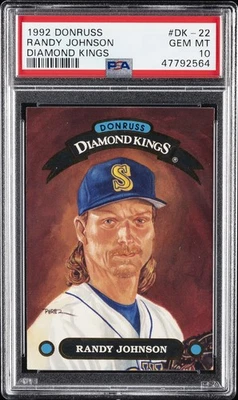 1992 DONRUSS DIAMOND KINGS #DK-22 RANDY JOHNSON PSA 10 - Image 1 of 2