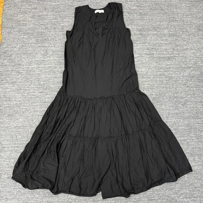 Apiece Apart Dress Women 4 Black Maxi Tiered Sleeveless Lightweight Boho Beach - Image 1 of 4