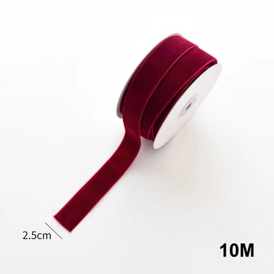 10M Decorative Cloth Ribbon Roll for Various Occasions Rustic Flocking Design - Image 1 of 4