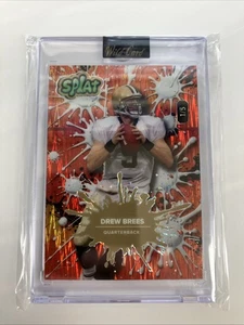 2025 Wild Card Splat Drew Brees 1/5 Red Lava Wave Saints - Picture 1 of 2