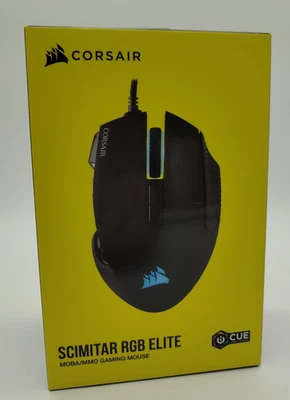 Corsair Scimitar RGB Elite Gaming Maus kabelgebunden iCUE optisch Black Neu - Bild 1 von 4