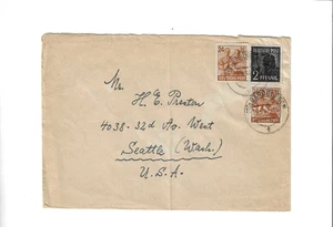 GERMANY 1948 Cover sent from Gerdelegen to U.S. - creased - Picture 1 of 2