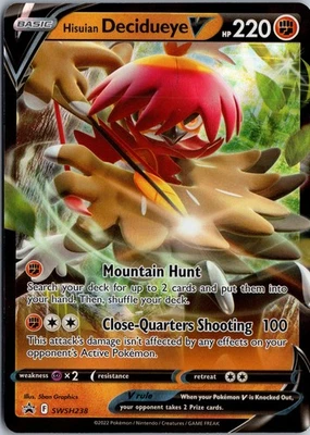 Hisuian Decidueye V Promo SWSH: Sword & Shield Promo Cards SWSH238 NM - Image 1 of 2
