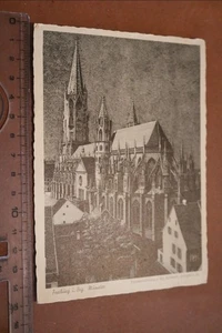 tolle alte Künstlerkarte  Münster in Freiburg i. Beg. 1942 - Picture 1 of 2