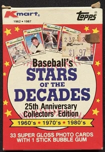 Juego de tarjetas de béisbol 1987 Topps Kmart estrellas de las décadas 25 aniversario (33) - Imagen 1 de 15