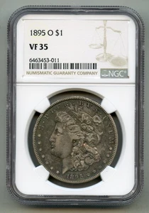 1895 O Morgan Silver Dollar NGC VF 35 - Picture 1 of 4