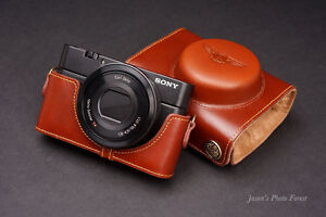 Handmade Genuine real Leather Full Camera Case Camera bag Cover for SONY RX100