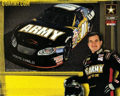 2004 JOE NEMECHEK #01 U.S. ARMY  NASCAR SPRINT CUP SERIES POSTCARD Cover
