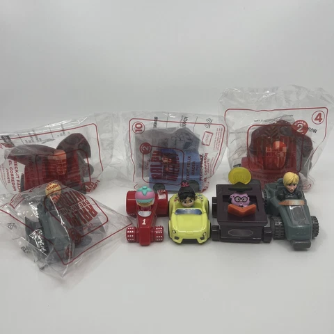 Wreck it Ralph Mcdonalds Happy Meal Toy LOT Felix Vanellope Calhoun Race Cars Cover