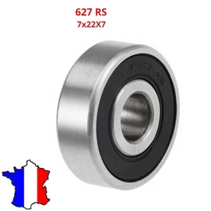 Roulement à billes 627-2RS 7x22x7 mm haut de gamme - Acier 627RS 7*22*7 - Photo 1/4