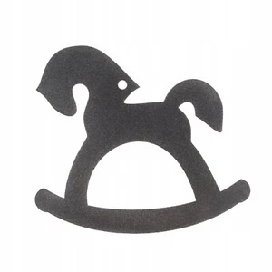 Weihnachtsanhänger Schaukelpferd Silber Weihnachtsdekoration - Zdjęcie 1 z 2