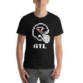 Atlanta Falcons ATL NES Football Helmet 8-bit Tecmo Super Bowl Retro T-Shirt