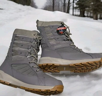 Botas de nieve Columbia Alpine Hills Omni-Heat para mujer, grises, talla 9,5 Foto 1 de 4
