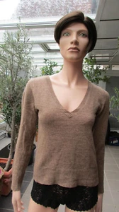 SUTHERELAND - weicher 100% Lambswool Pullover, V-Ausschnitt, camel, Gr. M - Bild 1 von 6