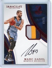 2016-17 Panini Immaculate Collection Ruby Patch Auto #P-MG Marc Gasol #12/25